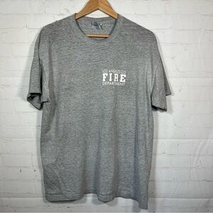 Vintage Hanes Beefy T LA Fire Dept Mens Size Large Get Graphic Short Sleeve Y2K